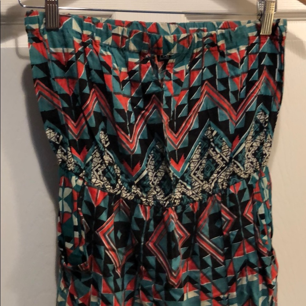 Strapless romper